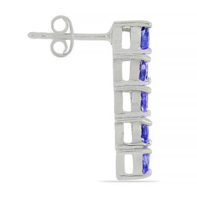 BUY TANZANITE MULTI GEMSTONE EARRINGS IN STERLING SILVER